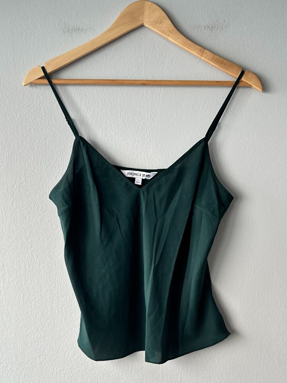 Veronica Beard Silk Cami Top Green size S